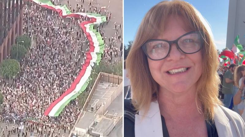 Iranian Americans celebrate on the streets of Los Angeles