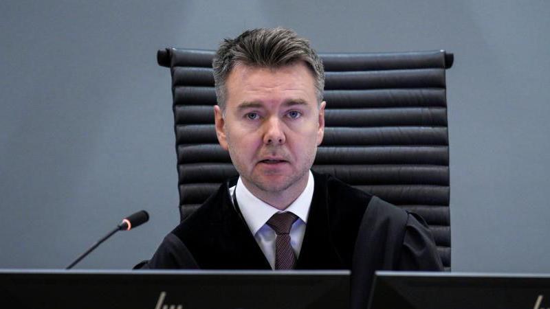 Judge Jon Sverdrup Efjestad in court during the sentencing in the case against Marius Borg Hoiby, the son of Norway's crown princess in Oslo,