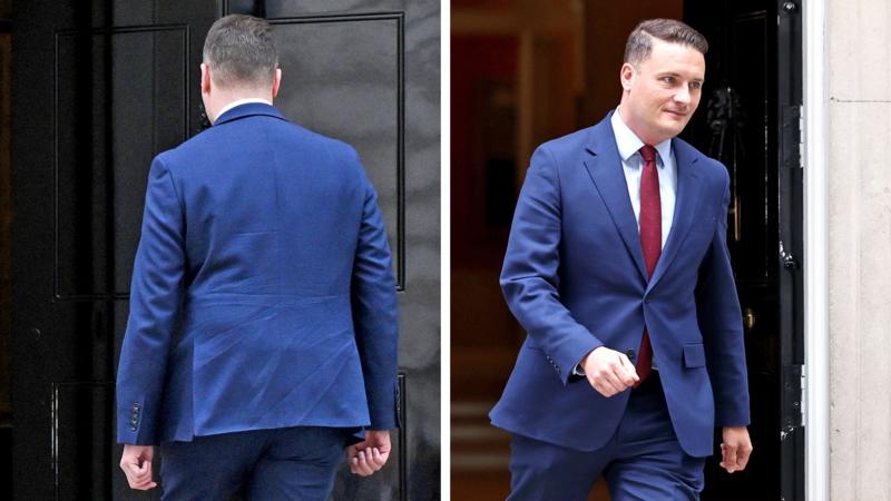 Watch: Wes Streeting leaves No 10 - minutes after arrival