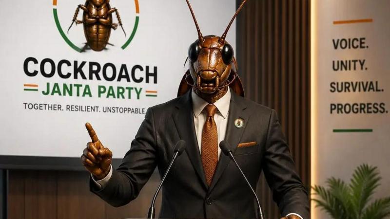 India has a new political superstar - a cockroach
