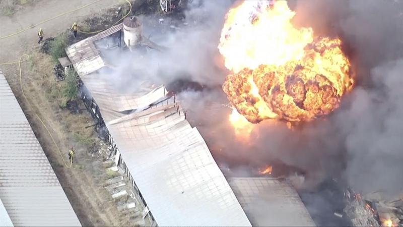 California winery blaze erupts in scorching fireballs