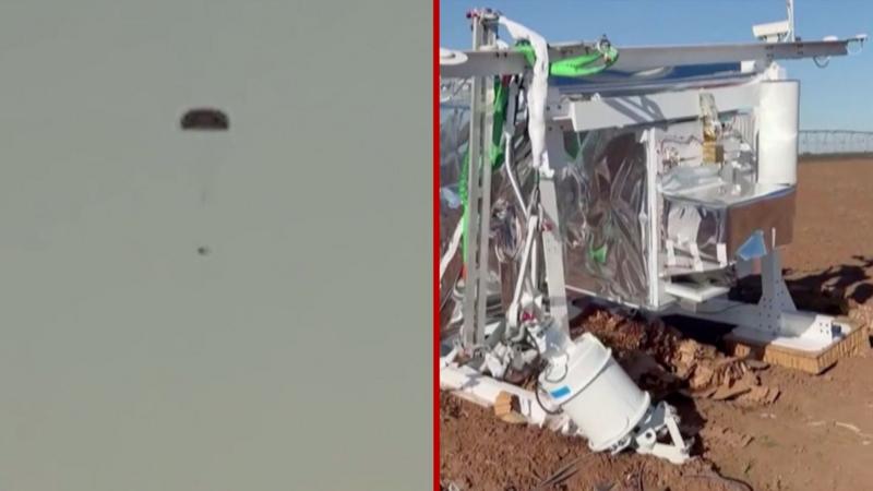 Watch: Nasa research equipment accidentally lands on Texas farm