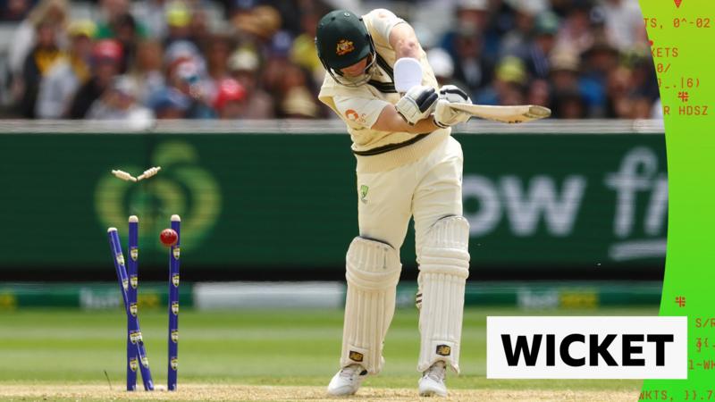 'Absolutely cleans him up!' - Tongue bowls Smith