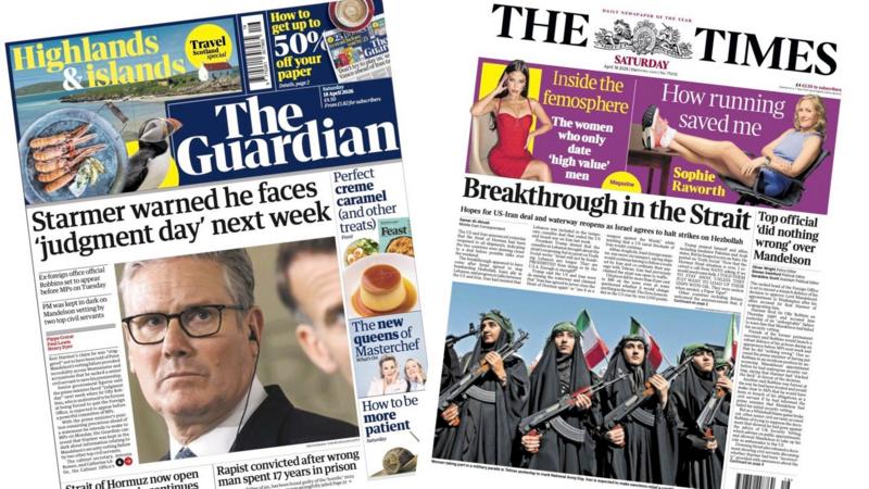 Starmer faces 'judgement day' and 'Breakthrough in the Strait'