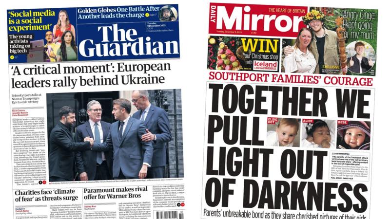 The Papers: 'A critical moment' for Ukraine and 'Southport families' courage'