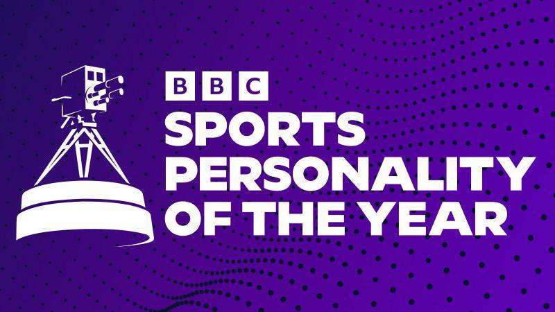 BBC Sports Personality of the Year graphic on purple background