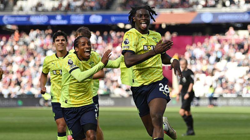 Lesley Ugochukwu celebrates scoring at West Ham