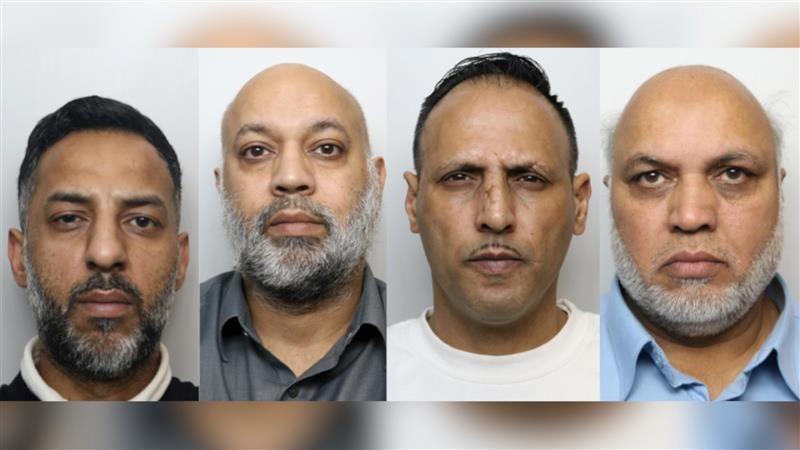 Mugshots from left to right, showing Zehroon Razak, Fayaz Ahmed, Ibrar Hussain and Imtiaz Ahmed