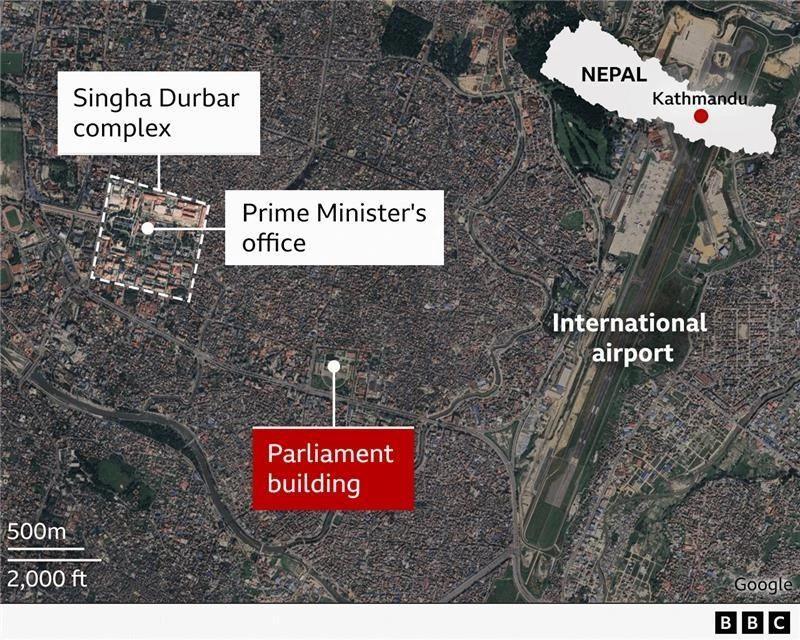 A map showing the locations targeted during protests.