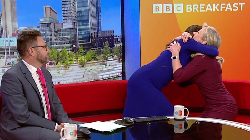 Watch: Moment tearful weather presenter reveals she is leaving