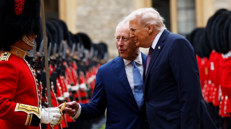 Watch: Pomp and protests on day one of Trump state visit