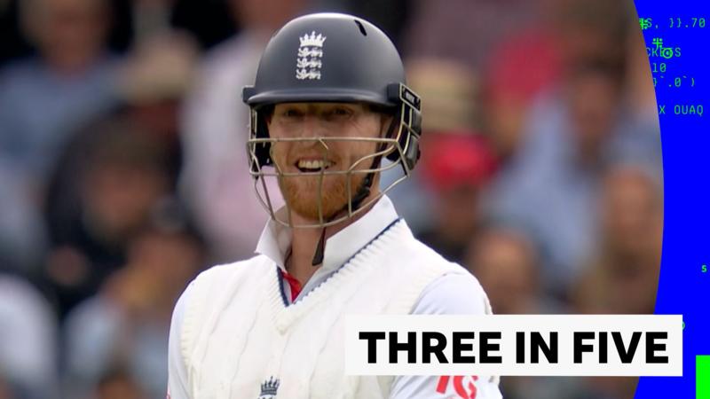 England collapse as they lose three wickets in five balls