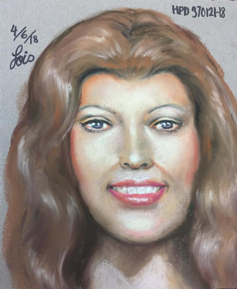 Sketch of redheaded woman whose head was found in Lake Houston