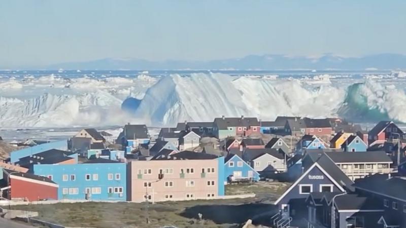 Watch: Giant iceberg turns over near  Greenland's coast