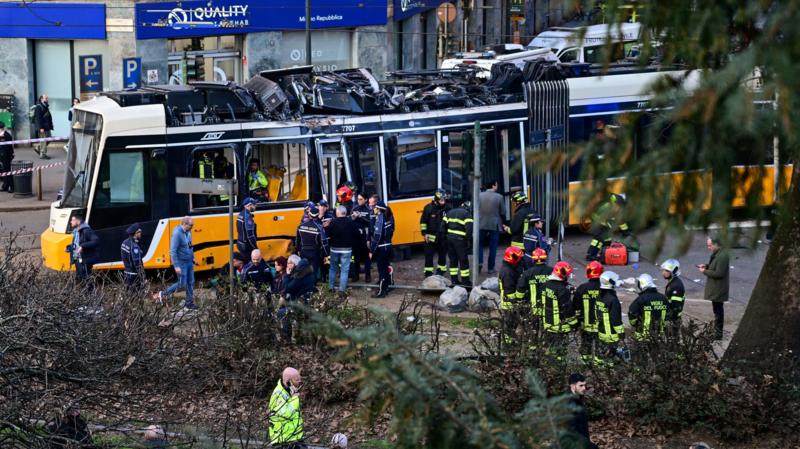 Tram derails in Milan, leaving one dead and dozens injured