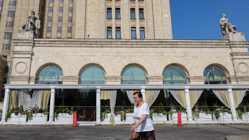 Outside the Moscow restaurant where bomb killed three