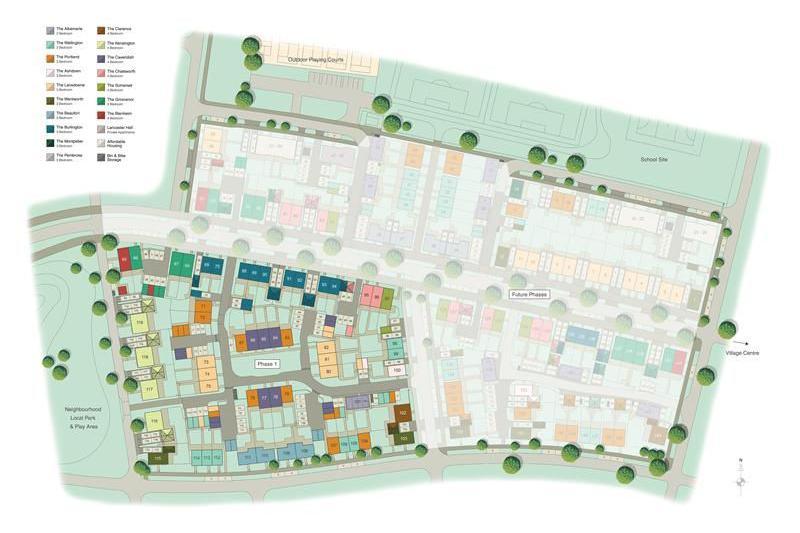 A site plan of a section of Welborne