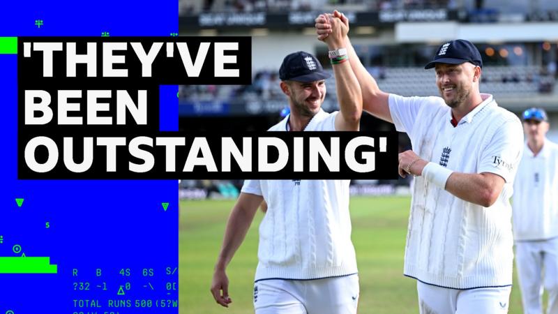 England's two-man show - Tongue and Robinson take five wickets each