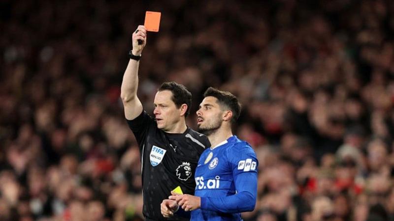Which club has the most red cards in a Premier League season?