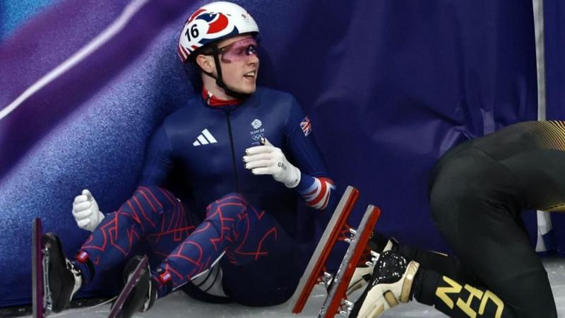 Team GB short track medal slips away as Niall Treacy penalised