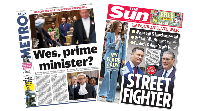 The Papers:  'Wes, prime minister?' and 'My flare lady'