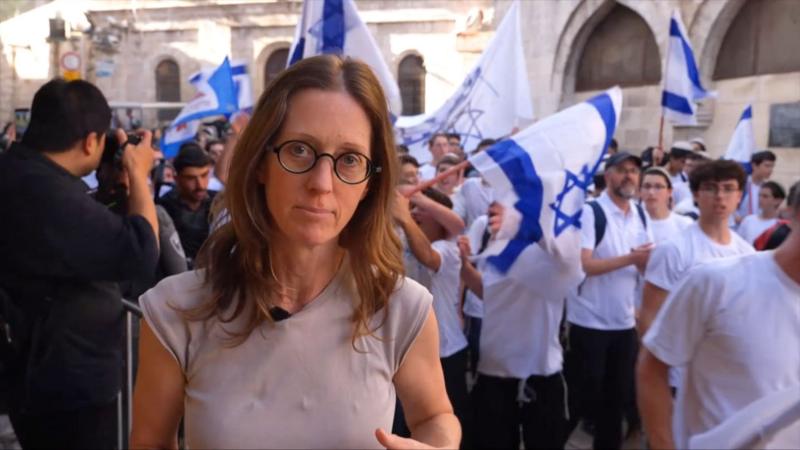 BBC on the ground during march through Jerusalem's Old City