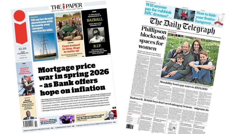 The Papers: 'Mortgage price war in spring' and 'Fresh heir'