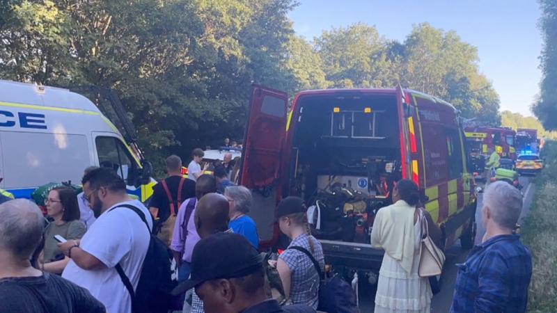 Video shows scene of Bedford train crash as passenger describes aftermath