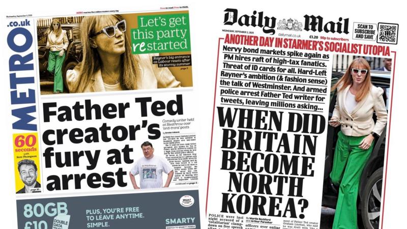 'Fury' over Father Ted creator arrest and 'nervy bond markets'