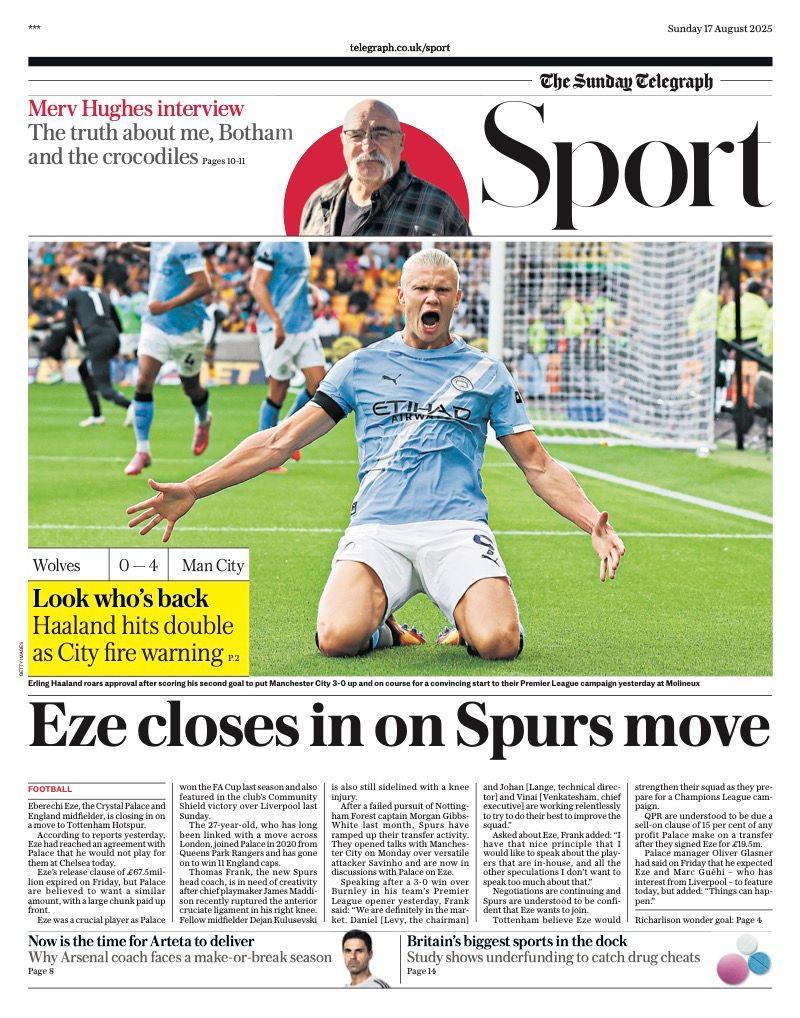 Sunday Telegraph back page