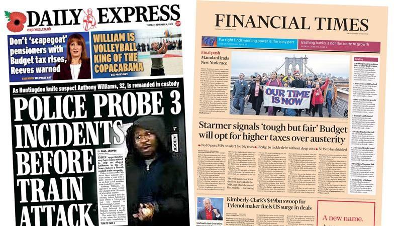'Police probe incidents before train attack' and 'tough but fair' Budget