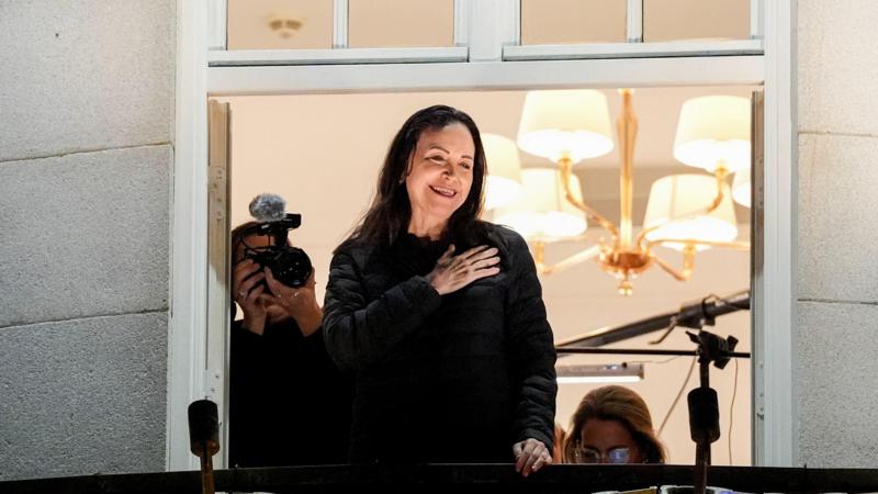 María Corina Machado makes first public appearance in months in Oslo after Peace Prize win