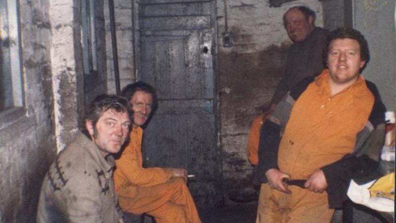 Miners at the Barony Colliery in 1983