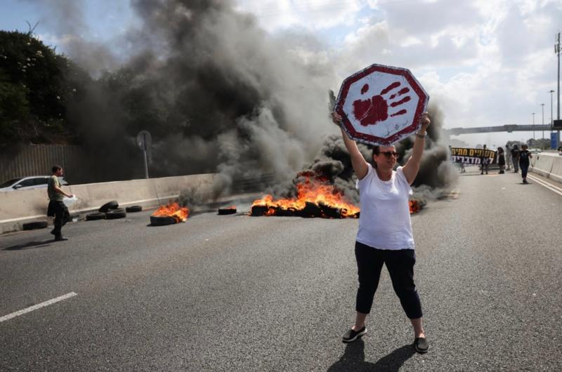Israeli hostage families and demonstrators hold day of protests