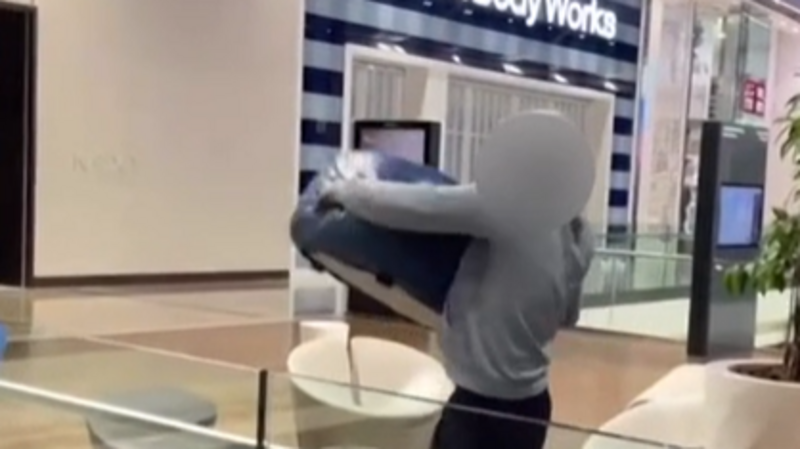 Boy admits filming shopping centre chair-throwing prank