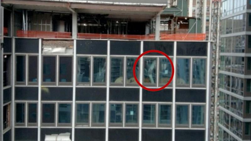 Watch: Buckling support beams seen inside New York high-rise