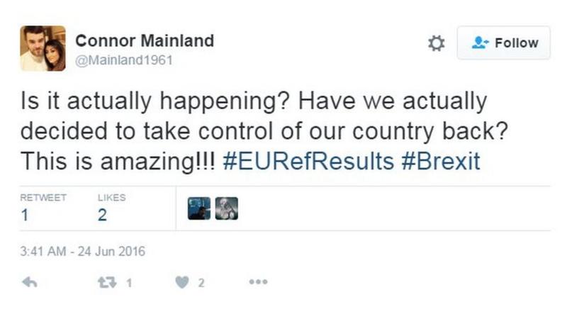 Five social media trends after Brexit vote - BBC News
