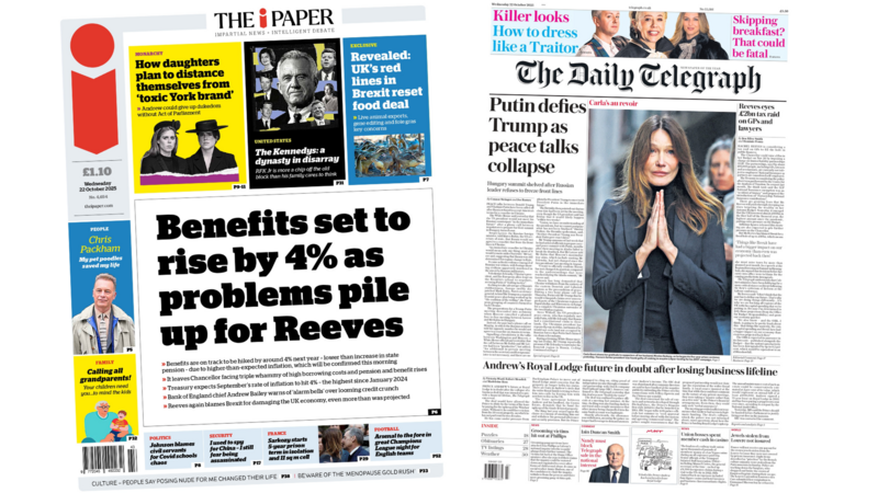 The Papers: 'Problems pile up for Reeves' and 'a kiss from Carla'