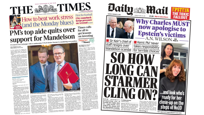 The Papers: 'PM's aide quits' and 'How long can Starmer cling on?'
