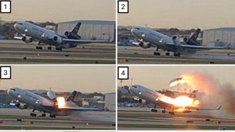 New images show engine flying off before UPS cargo plane crash