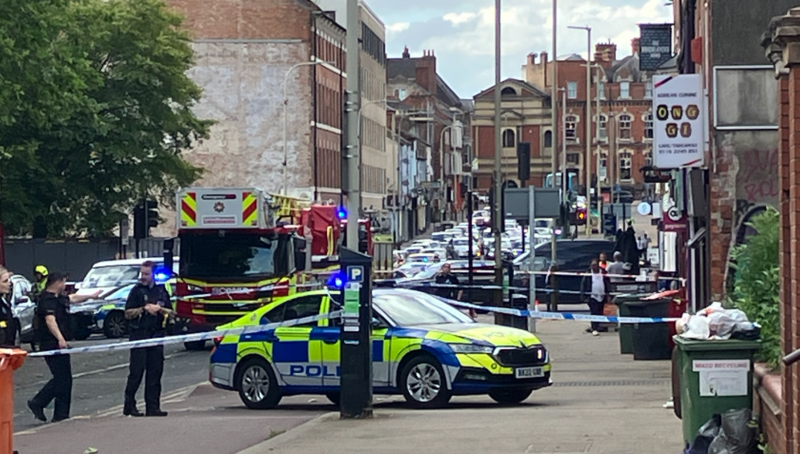 Leicester Arrest After Man Climbed Scaffolding By Main Road BBC News leicester-arrest-after-man-climbed-scaffolding-by-main-road-bbc-news