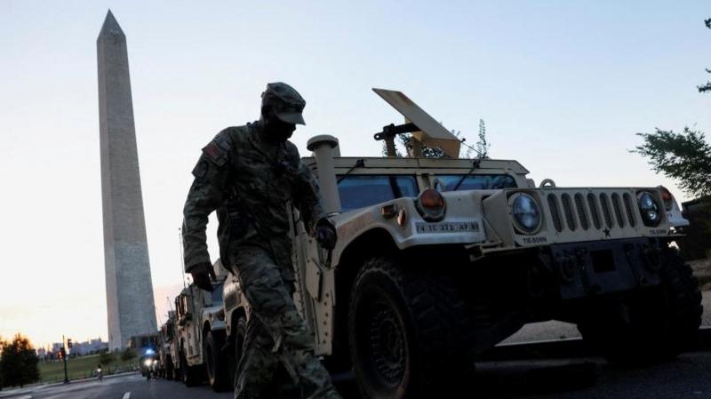 National Guard troops appear in Washington DC as mayor rejects 'authoritarian push'