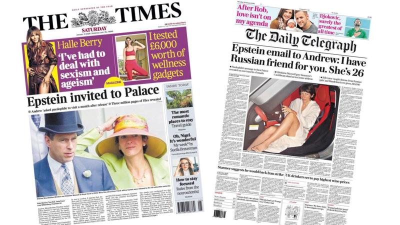 The Papers: 'Epstein invited to Palace' and 'I have Russian friend for you'