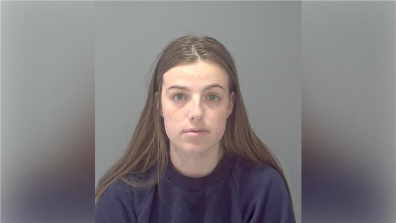 A police mugshot of Chelsea Gleason-Mitchell