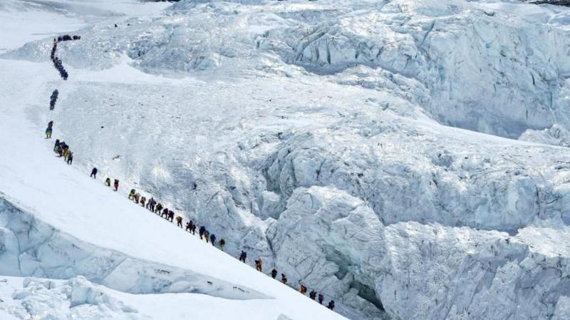 Record 274 climbers scale Everest via Nepal in one day