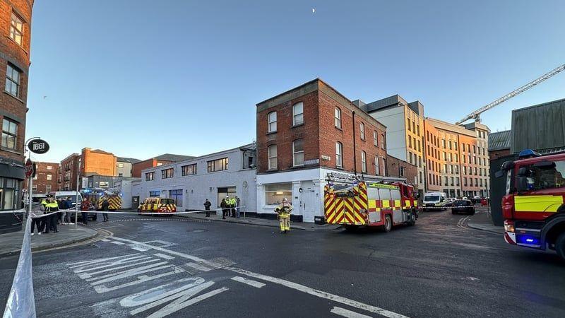 The scene at Little Britain Street in Dublin