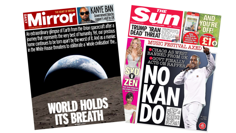 The Papers:  'World holds its breath' and 'No Kan do'