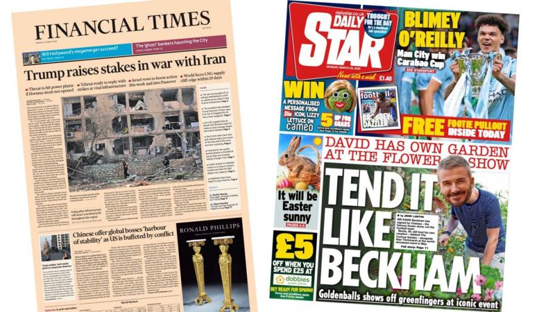 The Papers: 'Trump raises stakes' and 'Tend it like Beckham'