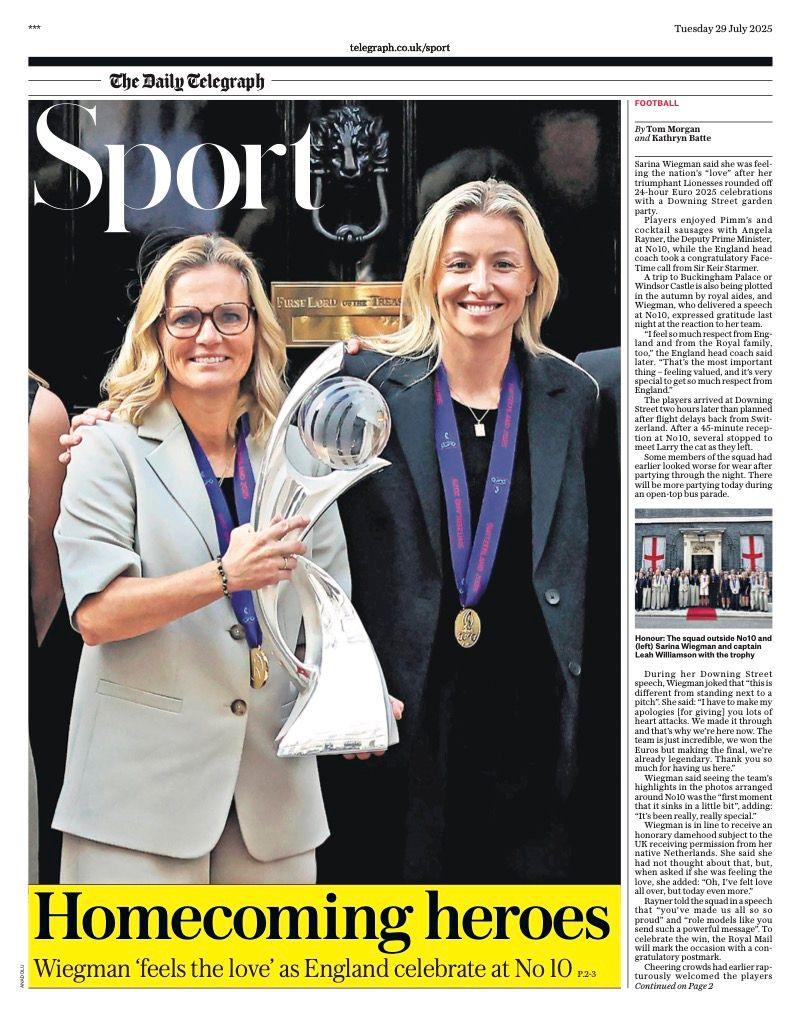 Telegraph back page