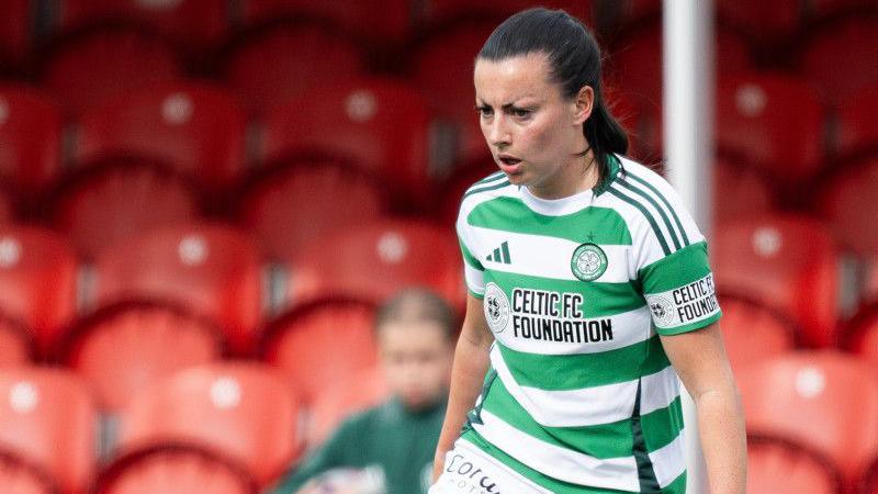 Amy Gallacher scored twice in Celtic's 7-0 victory over Partick Thistle